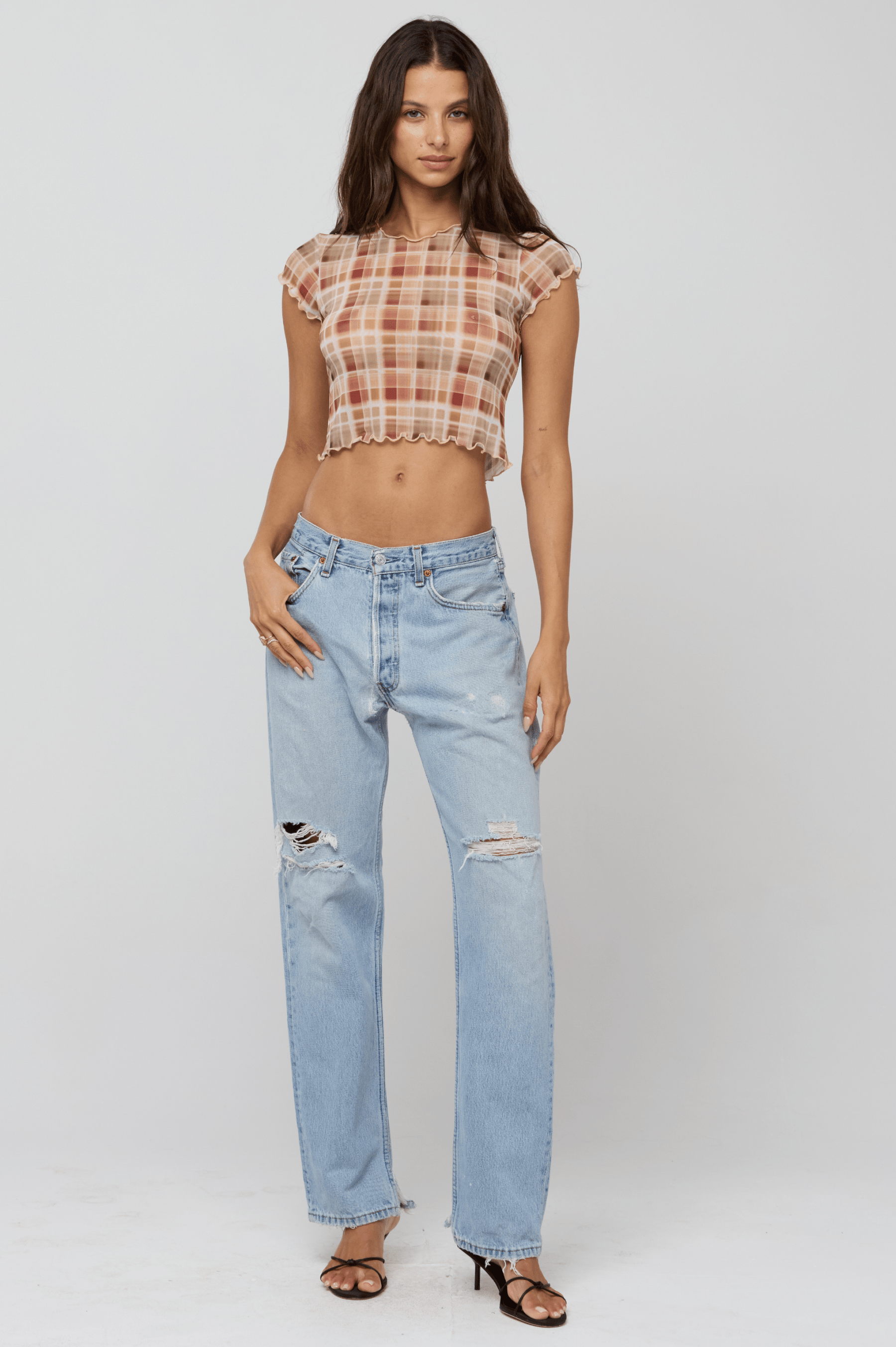 This is an image of Baby Tee in Drift - RESA featuring a model wearing the dress