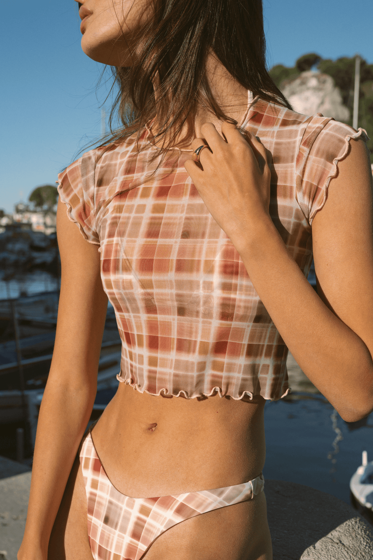 This is an image of Baby Tee in Drift - RESA featuring a model wearing the dress