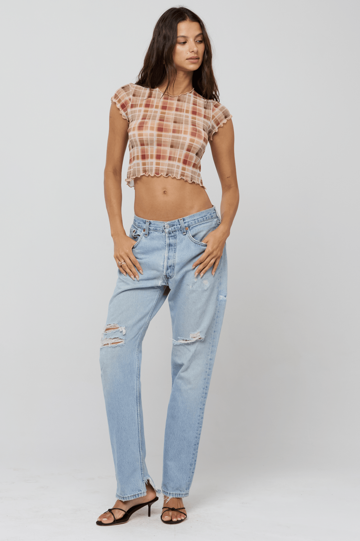 This is an image of Baby Tee in Drift - RESA featuring a model wearing the dress