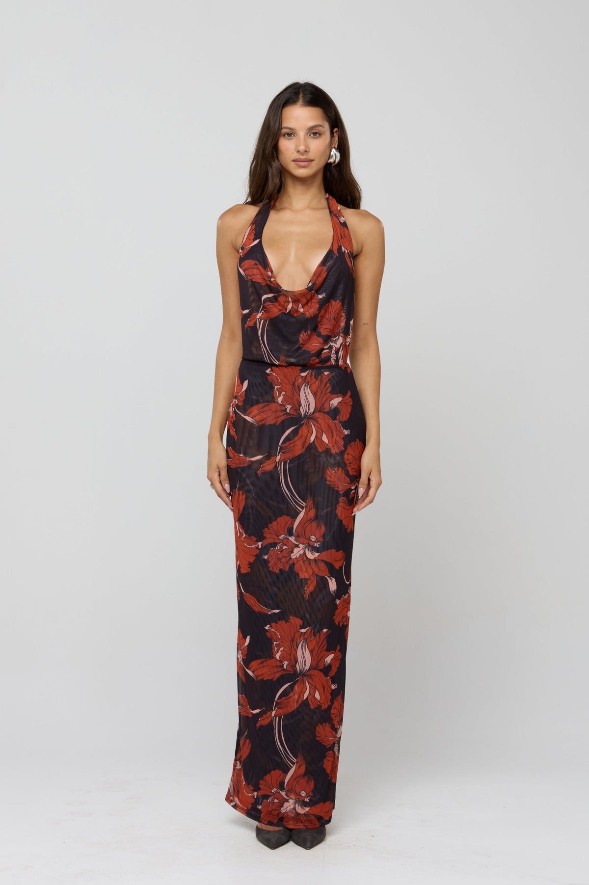 This is an image of Fiona Dress in Coeur - RESA featuring a model wearing the dress