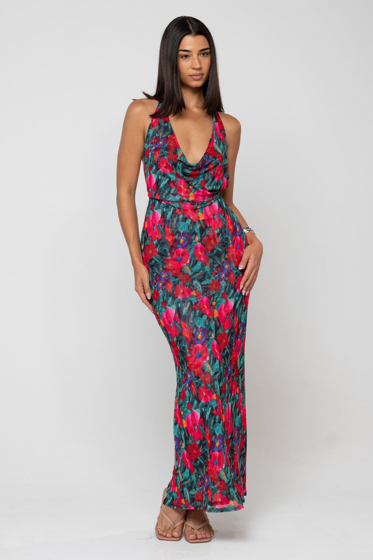 This is an image of Fiona Dress in Resort - RESA featuring a model wearing the dress