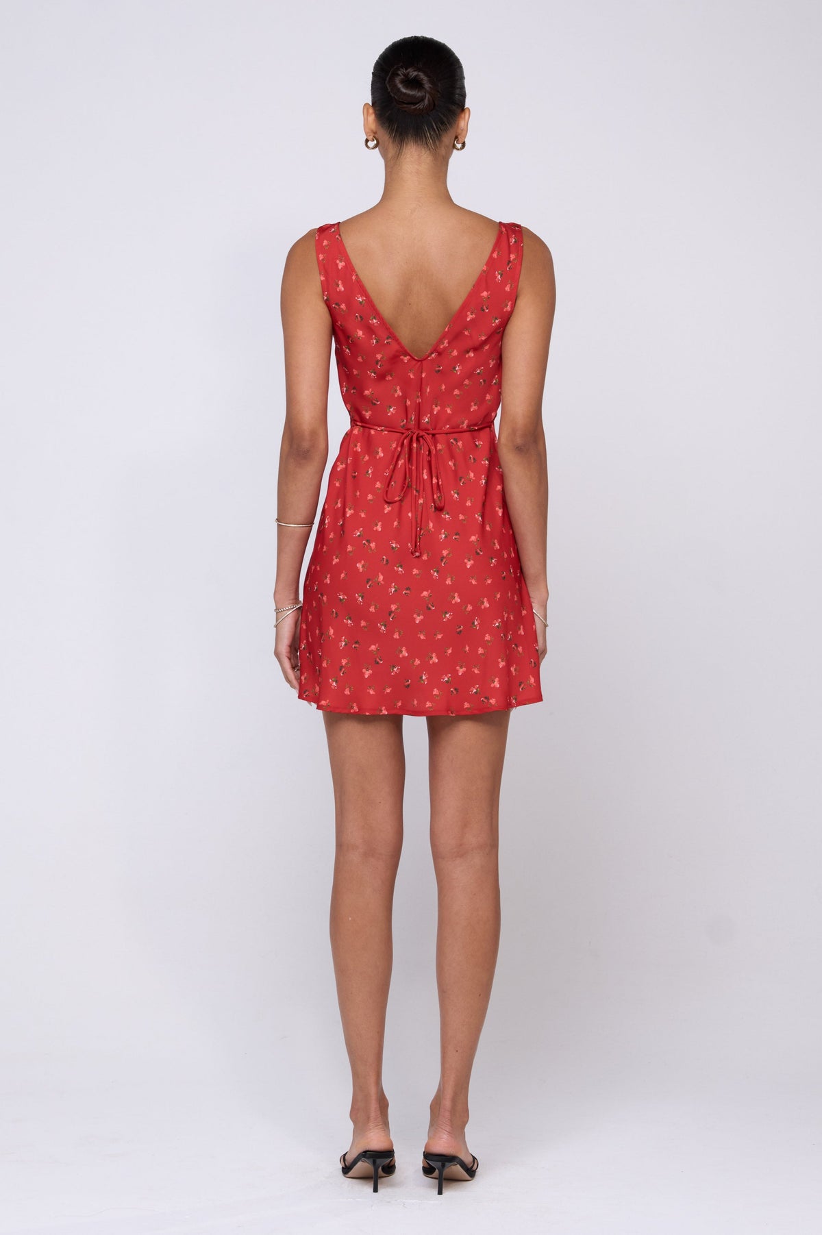 This is an image of Frankie Mini in Cayenne - RESA featuring a model wearing the dress