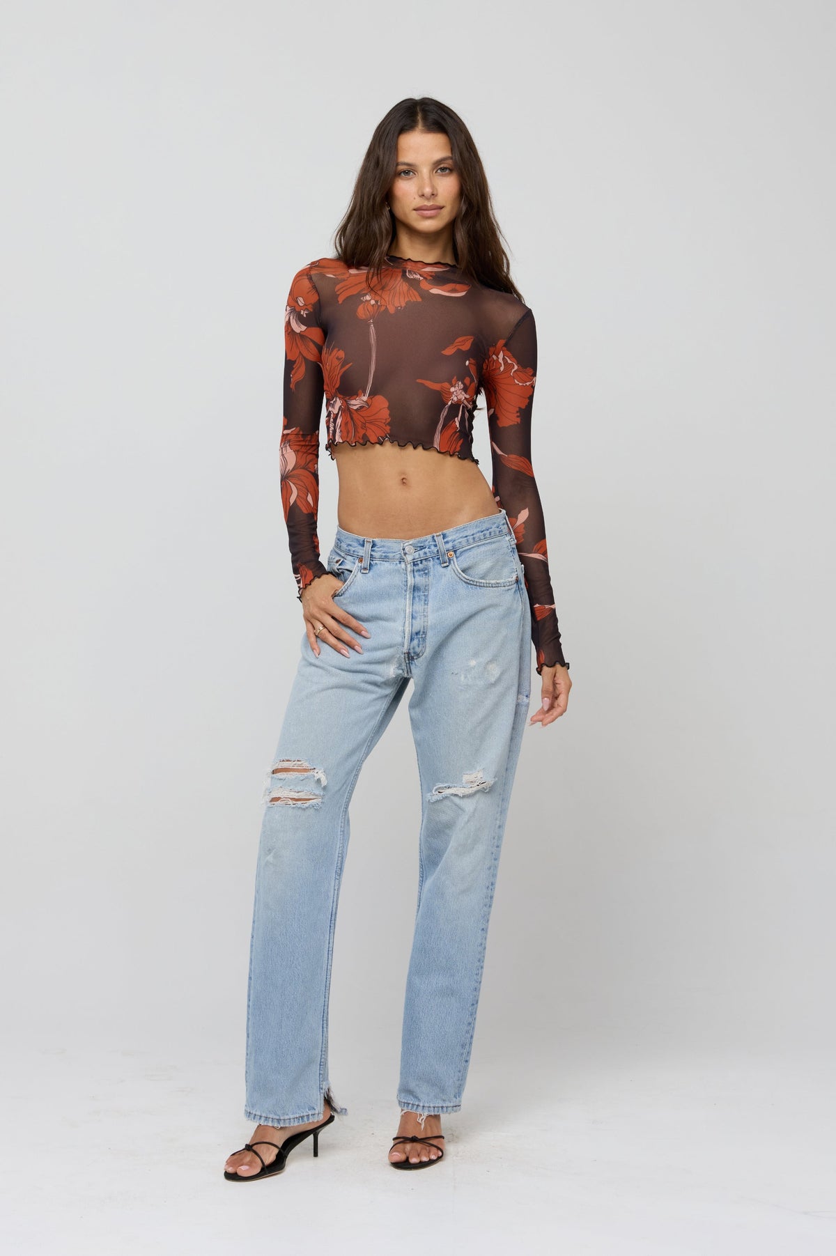 This is an image of Ida Top in Coeur - RESA featuring a model wearing the dress