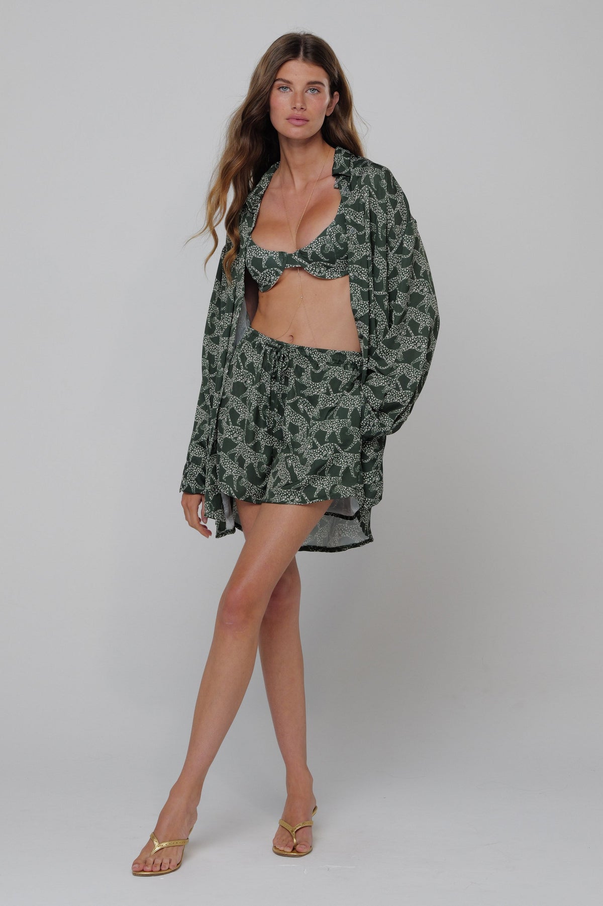 This is an image of Kalani Shorts in Puma - RESA featuring a model wearing the dress