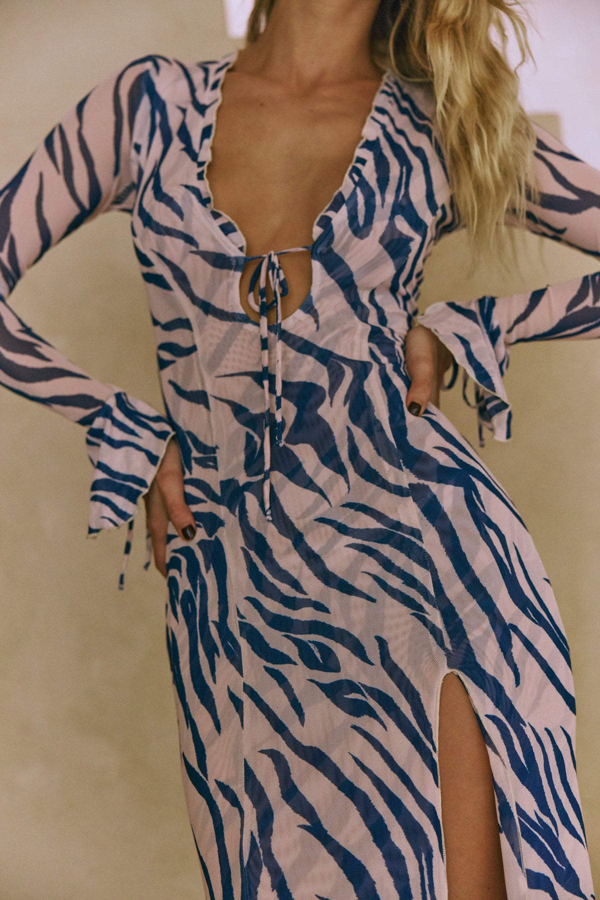 This is an image of Lennon Maxi in Athens - RESA featuring a model wearing the dress