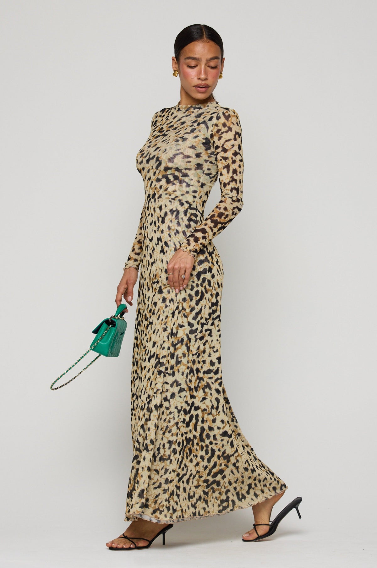 This is an image of Lyon Dress in Balthazar - RESA featuring a model wearing the dress