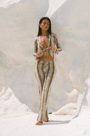 This is an image of Mallory Pant in Dune - RESA featuring a model wearing the dress