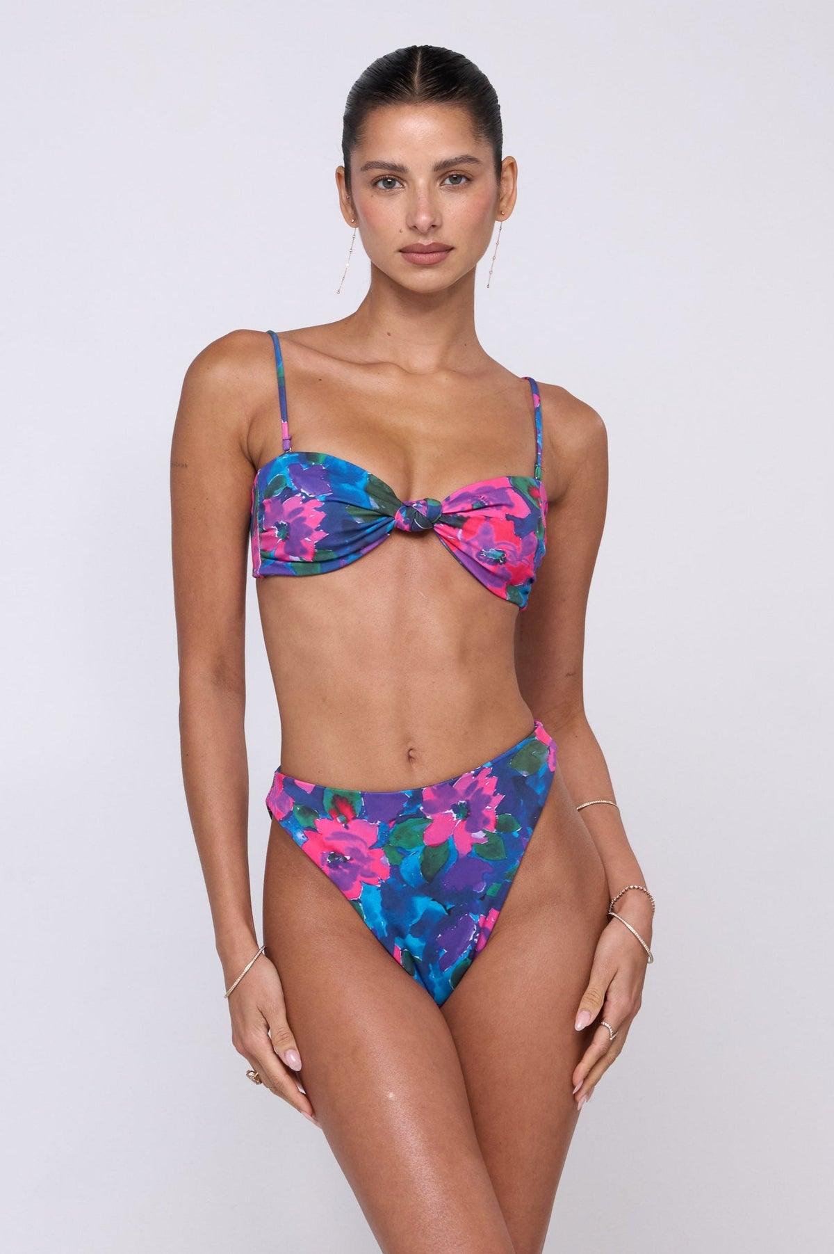 This is an image of Miles Bikini Bottom in Lanai - RESA featuring a model wearing the dress