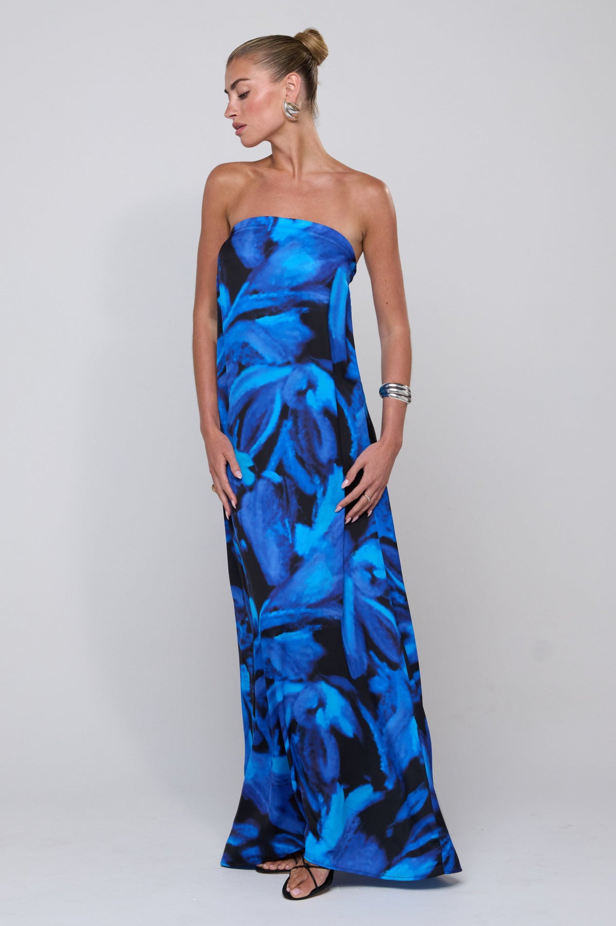 This is an image of Ophelia Maxi Dress in Lagoon - RESA featuring a model wearing the dress