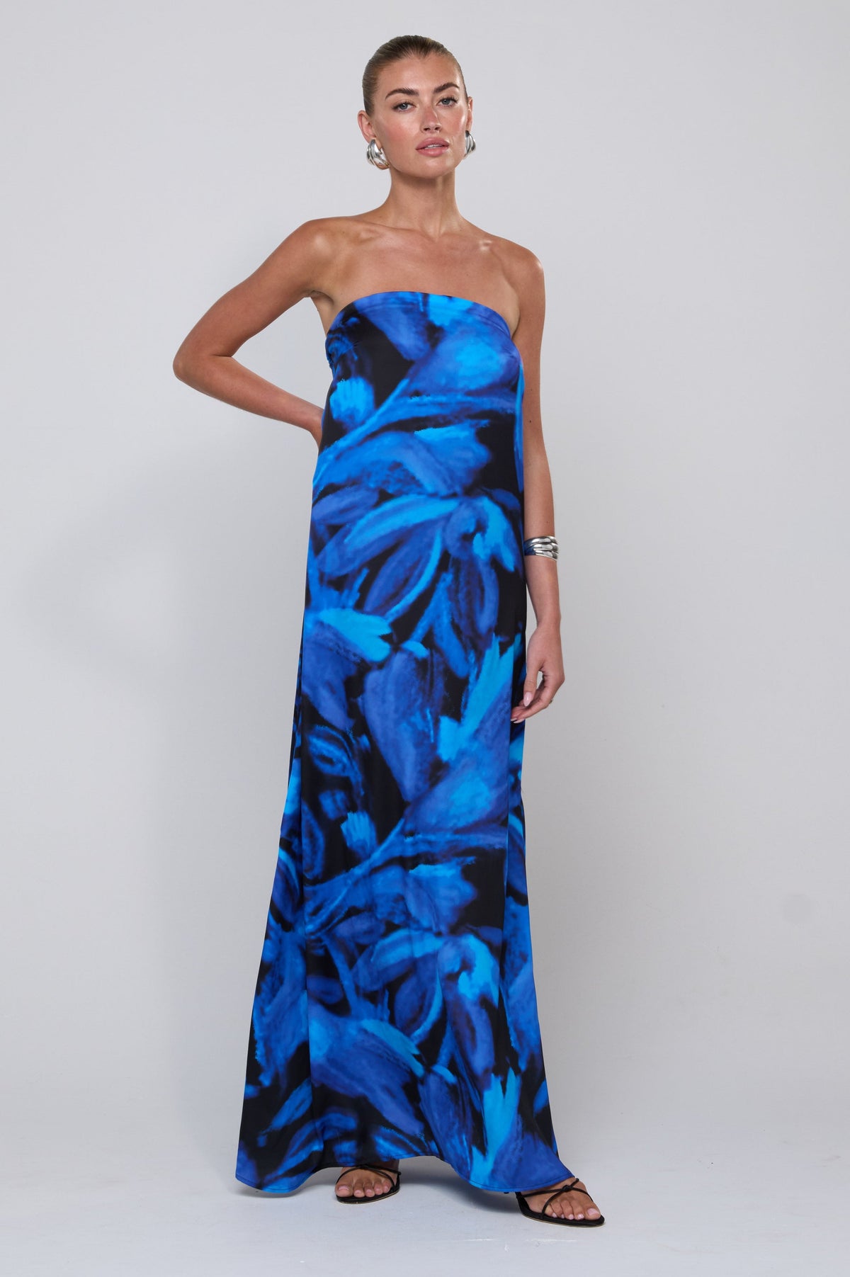 This is an image of Ophelia Maxi Dress in Lagoon - RESA featuring a model wearing the dress