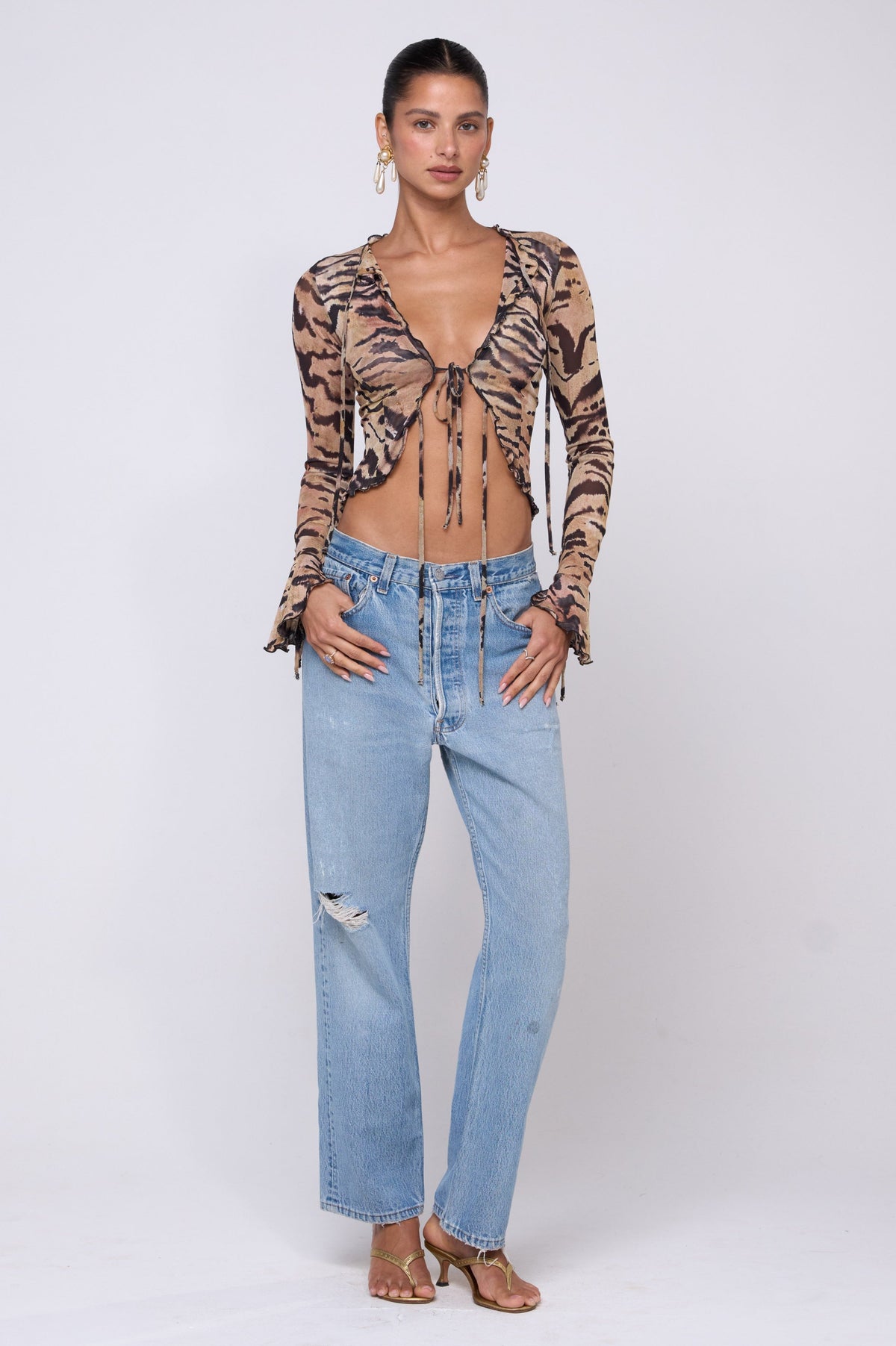 This is an image of Tezza Top in Zara - RESA featuring a model wearing the dress