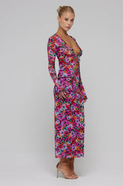 This is an image of Aliyah Mesh Top in Dahlia - RESA featuring a model wearing the dress