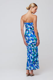 This is an image of Anna Slip in Aqua - RESA featuring a model wearing the dress