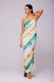 This is an image of Anna Slip in Gaia - RESA featuring a model wearing the dress