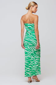 This is an image of Anna Slip in Kona Kelly Green - RESA featuring a model wearing the dress