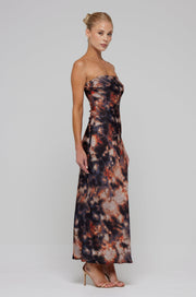 This is an image of Anna Slip in Onyx - RESA featuring a model wearing the dress