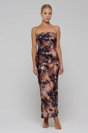 This is an image of Anna Slip in Onyx - RESA featuring a model wearing the dress
