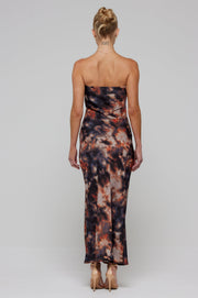 This is an image of Anna Slip in Onyx - RESA featuring a model wearing the dress