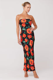 This is an image of Anna Slip in Poppy - RESA featuring a model wearing the dress