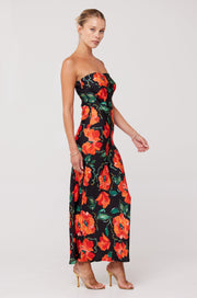 This is an image of Anna Slip in Poppy - RESA featuring a model wearing the dress