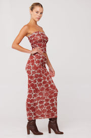 This is an image of Bonnie Mesh Top in Dolce - RESA featuring a model wearing the dress