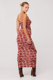 This is an image of Bonnie Mesh Top in Dolce - RESA featuring a model wearing the dress