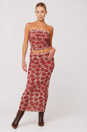 This is an image of Bonnie Mesh Top in Dolce - RESA featuring a model wearing the dress