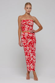 This is an image of Bonnie Mesh Top in Frida - RESA featuring a model wearing the dress