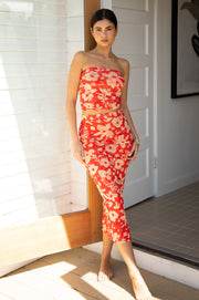 This is an image of Bonnie Mesh Top in Frida - RESA featuring a model wearing the dress