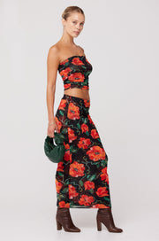 This is an image of Bonnie Mesh Top in Poppy - RESA featuring a model wearing the dress