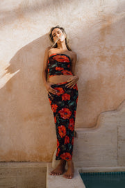 This is an image of Bonnie Mesh Top in Poppy - RESA featuring a model wearing the dress