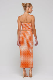 This is an image of Bonnie Mesh Top in Solstice - RESA featuring a model wearing the dress