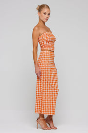 This is an image of Bonnie Mesh Top in Solstice - RESA featuring a model wearing the dress