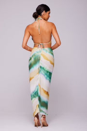 This is an image of Bowie Top in Gaia - RESA featuring a model wearing the dress