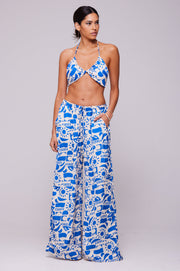 This is an image of Bowie Top in Pacific - RESA featuring a model wearing the dress
