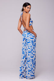This is an image of Bowie Top in Pacific - RESA featuring a model wearing the dress