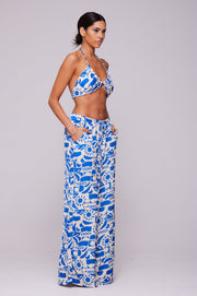 This is an image of Bowie Top in Pacific - RESA featuring a model wearing the dress