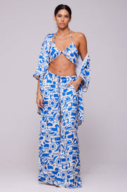 This is an image of Bowie Top in Pacific - RESA featuring a model wearing the dress