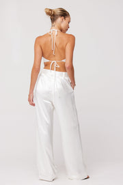 This is an image of Bowie Top in Pearl - RESA featuring a model wearing the dress