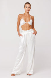 This is an image of Bowie Top in Pearl - RESA featuring a model wearing the dress