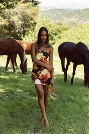 This is an image of Cindy Mini in Muse - RESA featuring a model wearing the dress