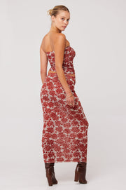 This is an image of Clyde Mesh Skirt in Dolce - RESA featuring a model wearing the dress