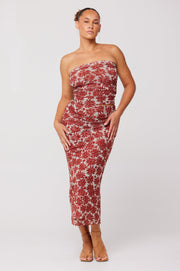 This is an image of Clyde Mesh Skirt in Dolce - RESA featuring a model wearing the dress