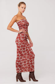 This is an image of Clyde Mesh Skirt in Dolce - RESA featuring a model wearing the dress