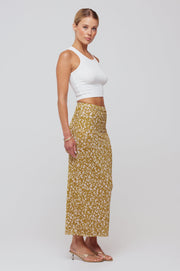 This is an image of Clyde Mesh Skirt in Fava - RESA featuring a model wearing the dress