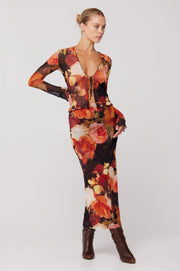This is an image of Clyde Mesh Skirt in Muse - RESA featuring a model wearing the dress