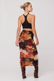 This is an image of Clyde Mesh Skirt in Muse - RESA featuring a model wearing the dress