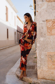 This is an image of Clyde Mesh Skirt in Muse - RESA featuring a model wearing the dress