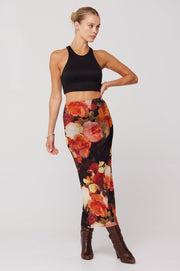 This is an image of Clyde Mesh Skirt in Muse - RESA featuring a model wearing the dress