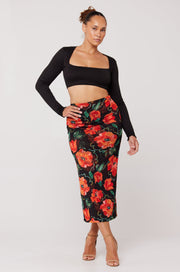 This is an image of Clyde Mesh Skirt in Poppy - RESA featuring a model wearing the dress